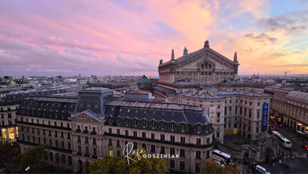 Vista do rooftop Galeries Lafayette